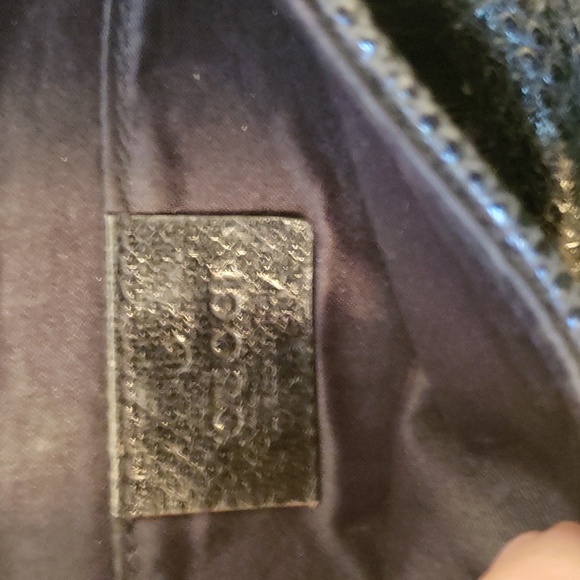 Gucci small Guccisima house bit black leather monogram logos chain clutch - Picture 3 of 3